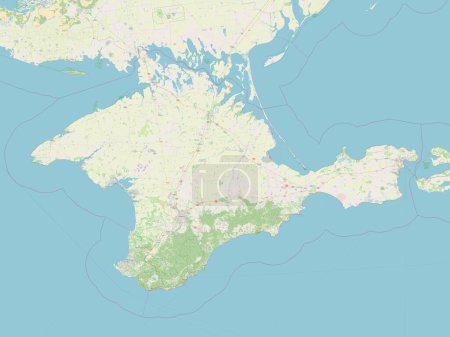 Foto de Crimea, república autónoma de Ucrania. Mapa de calle abierto - Imagen libre de derechos