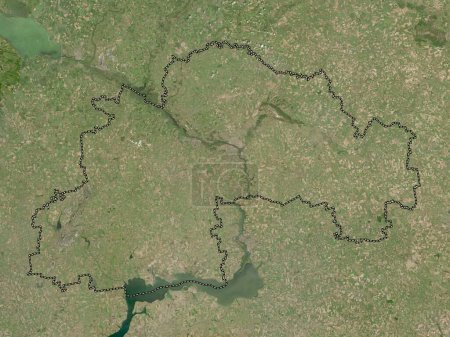 Téléchargez les photos : Dnipropetrov'k, région de l'Ukraine. Carte satellite basse résolution - en image libre de droit