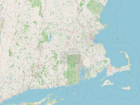 Foto de Massachusetts, estado de los Estados Unidos de América. Mapa de calle abierto - Imagen libre de derechos