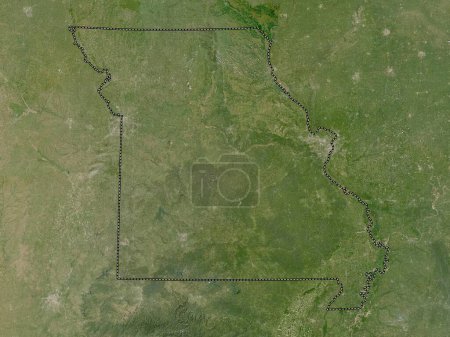 Foto de Missouri, estado de los Estados Unidos de América. Mapa satelital de baja resolución - Imagen libre de derechos