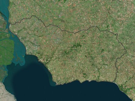 Foto de Colonia, departamento de Uruguay. Mapa de satélite de alta resolución - Imagen libre de derechos