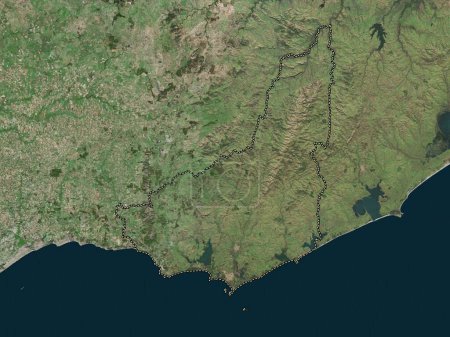 Foto de Maldonado, departamento de Uruguay. Mapa de satélite de alta resolución - Imagen libre de derechos