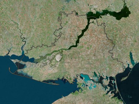 Foto de Kherson, región de Ucrania. Mapa de satélite de alta resolución - Imagen libre de derechos