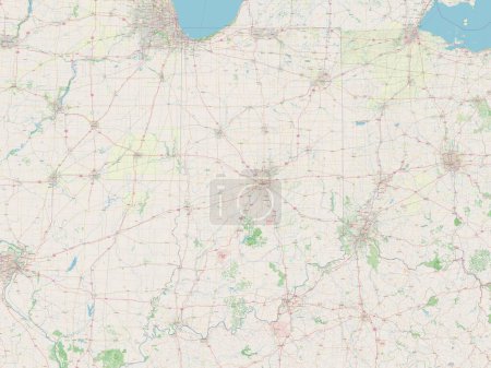 Photo for Indiana, state of United States of America. Open Street Map - Royalty Free Image