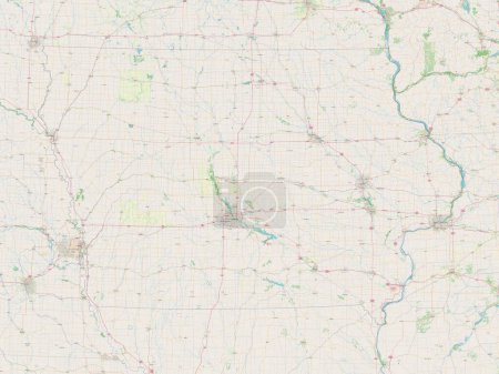 Foto de Iowa, estado de los Estados Unidos de América. Mapa de calle abierto - Imagen libre de derechos