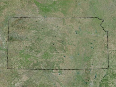 Foto de Kansas, estado de los Estados Unidos de América. Mapa de satélite de alta resolución - Imagen libre de derechos