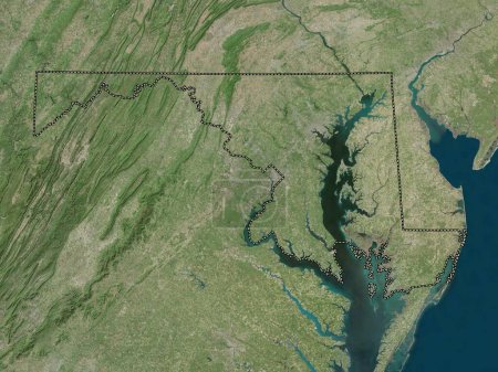 Photo for Maryland, state of United States of America. High resolution satellite map - Royalty Free Image