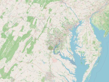 Photo for Maryland, state of United States of America. Open Street Map - Royalty Free Image
