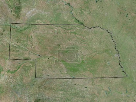 Foto de Nebraska, estado de los Estados Unidos de América. Mapa de satélite de alta resolución - Imagen libre de derechos