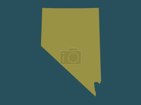 Photo for Nevada, state of United States of America. Solid color shape - Royalty Free Image