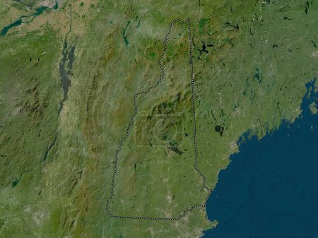 Téléchargez les photos : New Hampshire, État des États-Unis. Carte satellite basse résolution - en image libre de droit