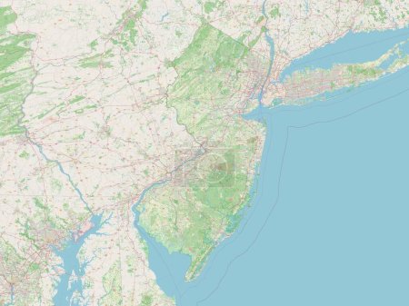 Foto de Nueva Jersey, estado de los Estados Unidos de América. Mapa de calle abierto - Imagen libre de derechos