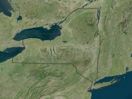 Photo for New York, state of United States of America. High resolution satellite map - Royalty Free Image