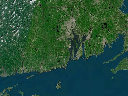 Téléchargez les photos : Rhode Island, État des États-Unis d'Amérique. Carte satellite haute résolution - en image libre de droit