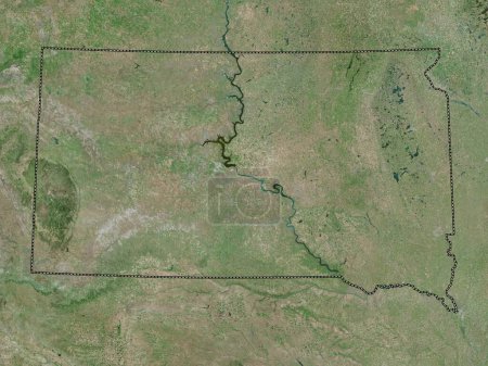 Foto de Dakota del Sur, estado de los Estados Unidos de América. Mapa de satélite de alta resolución - Imagen libre de derechos