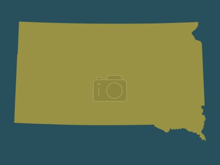 Photo for South Dakota, state of United States of America. Solid color shape - Royalty Free Image