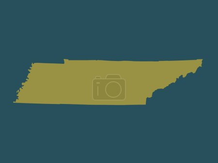 Foto de Tennessee, estado de los Estados Unidos de América. Forma de color sólido - Imagen libre de derechos