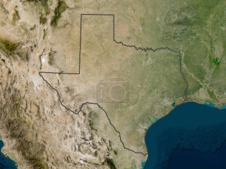 Foto de Texas, estado de los Estados Unidos de América. Mapa satelital de baja resolución - Imagen libre de derechos