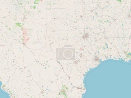 Foto de Texas, estado de los Estados Unidos de América. Mapa de calle abierto - Imagen libre de derechos