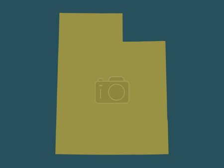 Photo for Utah, state of United States of America. Solid color shape - Royalty Free Image