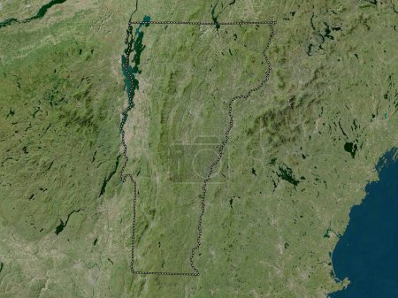 Foto de Vermont, estado de los Estados Unidos de América. Mapa de satélite de alta resolución - Imagen libre de derechos