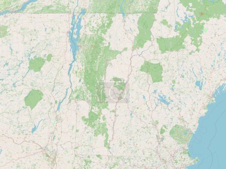 Téléchargez les photos : Vermont, État des États-Unis d'Amérique. Ouvrir la carte routière - en image libre de droit