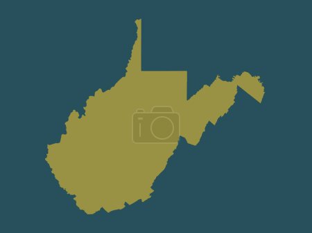 Foto de Virginia Occidental, estado de los Estados Unidos de América. Forma de color sólido - Imagen libre de derechos