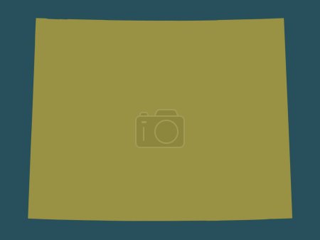 Photo for Wyoming, state of United States of America. Solid color shape - Royalty Free Image