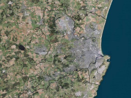 Téléchargez les photos : Aberdeen, région d'Écosse - Grande-Bretagne. Carte satellite haute résolution - en image libre de droit