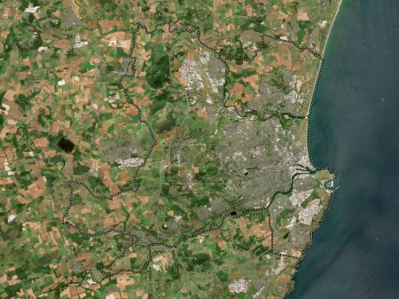 Foto de Aberdeen, región de Escocia - Gran Bretaña. Mapa satelital de baja resolución - Imagen libre de derechos