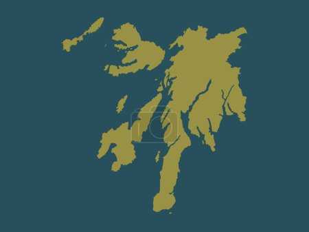 Photo for Argyll and Bute, region of Scotland - Great Britain. Solid color shape - Royalty Free Image