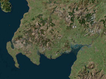 Téléchargez les photos : Dumfries et Galloway, région d'Écosse - Grande-Bretagne. Carte satellite haute résolution - en image libre de droit