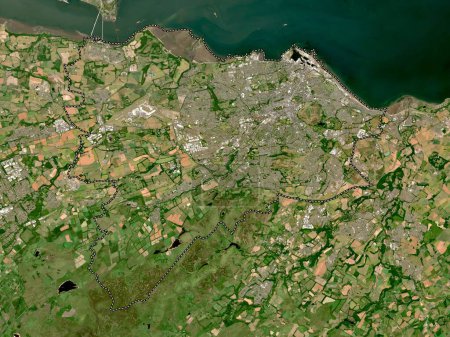 Téléchargez les photos : Édimbourg, région d'Écosse - Grande-Bretagne. Carte satellite basse résolution - en image libre de droit