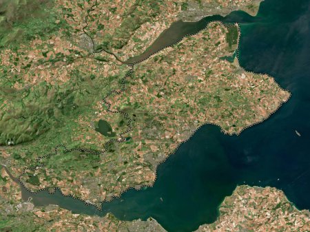 Photo for Fife, region of Scotland - Great Britain. Low resolution satellite map - Royalty Free Image