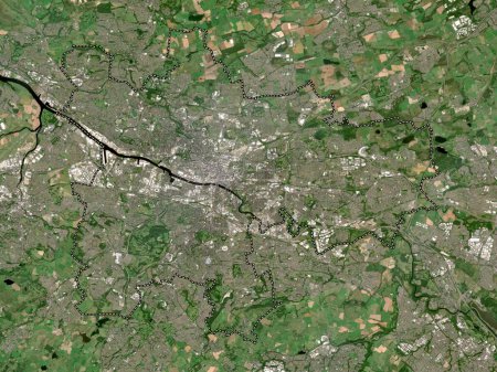 Photo for Glasgow, region of Scotland - Great Britain. Low resolution satellite map - Royalty Free Image