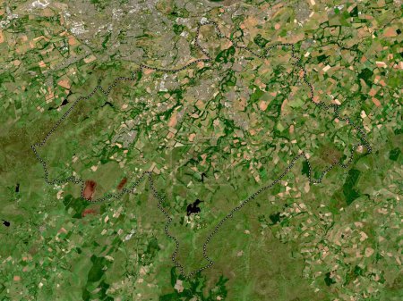 Téléchargez les photos : Midlothian, région d'Écosse - Grande-Bretagne. Carte satellite basse résolution - en image libre de droit