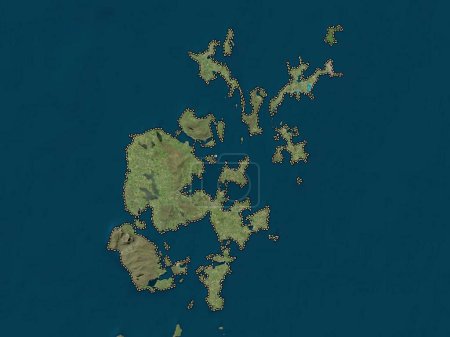 Téléchargez les photos : Îles Orcades, région d'Écosse - Grande-Bretagne. Carte satellite basse résolution - en image libre de droit