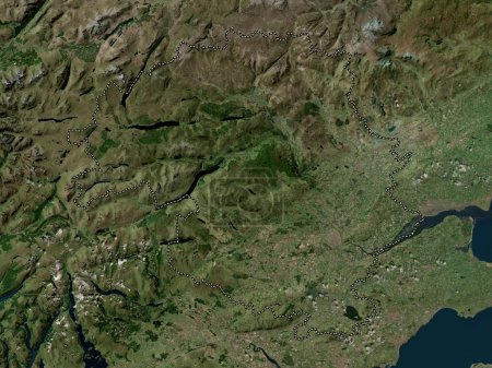 Foto de Perth y Kinross, región de Escocia - Gran Bretaña. Mapa de satélite de alta resolución - Imagen libre de derechos
