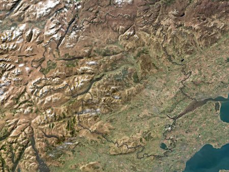 Foto de Perth y Kinross, región de Escocia - Gran Bretaña. Mapa satelital de baja resolución - Imagen libre de derechos