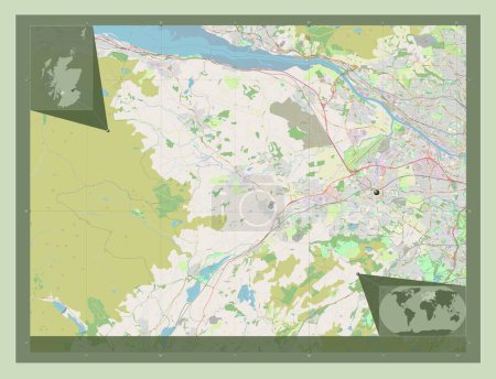 Photo for Renfrewshire, region of Scotland - Great Britain. Open Street Map. Corner auxiliary location maps - Royalty Free Image