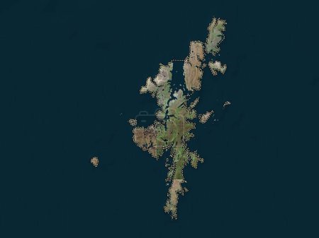 Foto de Islas Shetland, región de Escocia - Gran Bretaña. Mapa de satélite de alta resolución - Imagen libre de derechos
