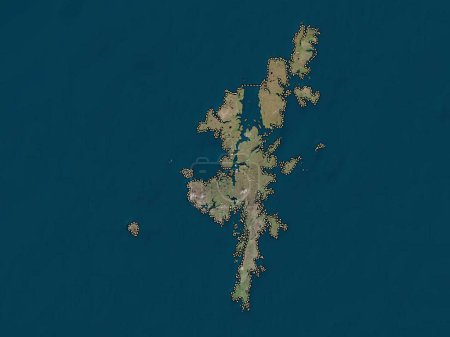 Foto de Islas Shetland, región de Escocia - Gran Bretaña. Mapa satelital de baja resolución - Imagen libre de derechos