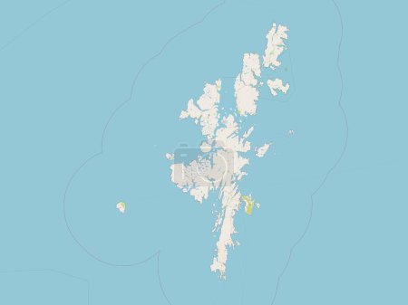 Téléchargez les photos : Îles Shetland, région d'Écosse - Grande-Bretagne. Ouvrir la carte routière - en image libre de droit