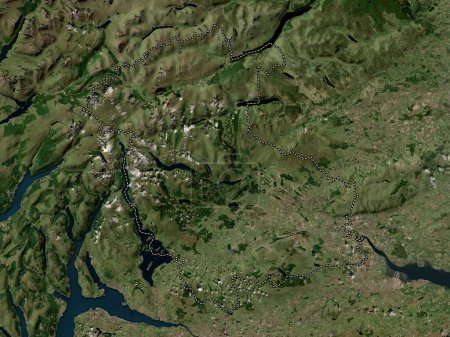 Foto de Stirling, región de Escocia - Gran Bretaña. Mapa de satélite de alta resolución - Imagen libre de derechos