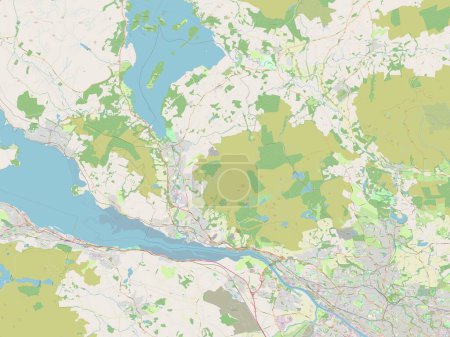 Photo for West Dunbartonshire, region of Scotland - Great Britain. Open Street Map - Royalty Free Image