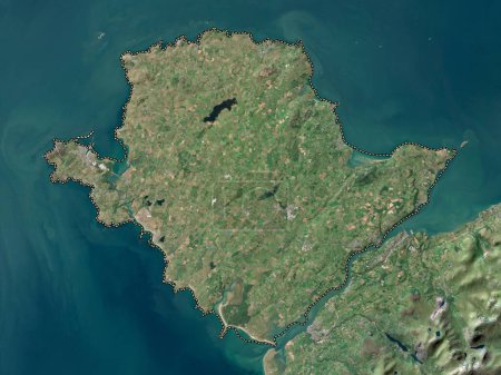 Foto de Isla de Anglesey, región de Gales - Gran Bretaña. Mapa satelital de baja resolución - Imagen libre de derechos