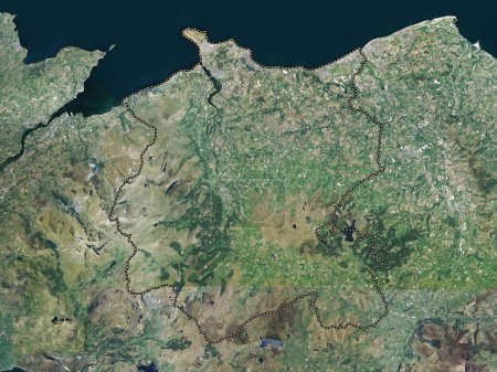 Foto de Conwy, región de Gales - Gran Bretaña. Mapa de satélite de alta resolución - Imagen libre de derechos