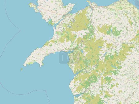 Foto de Gwynedd, región de Gales - Gran Bretaña. Mapa de calle abierto - Imagen libre de derechos
