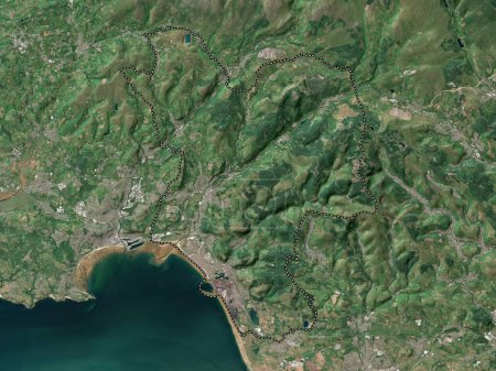 Foto de Neath Port Talbot, región de Gales - Gran Bretaña. Mapa satelital de baja resolución - Imagen libre de derechos