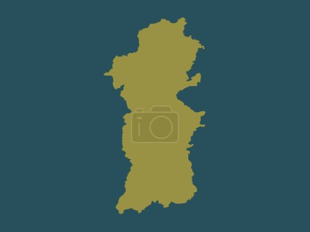 Photo for Powys, region of Wales - Great Britain. Solid color shape - Royalty Free Image